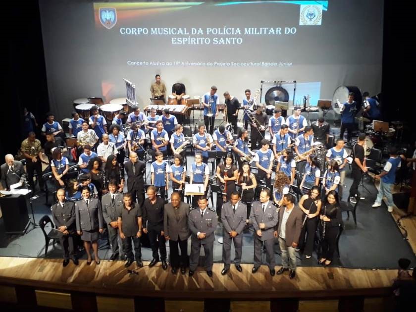 Banda de Música da Polícia Militar comemora aniversário  - PMES